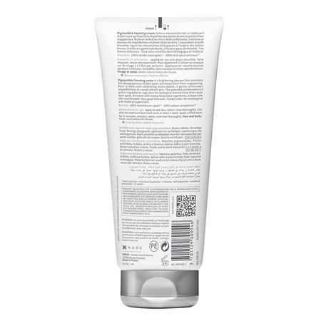 Spuma de curatare cu efect de exfoliere Pigmentbio, 200 ml, Bioderma 515028