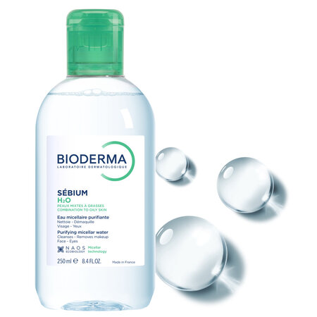 Solutie micelara pentru ten mixt si gras Sebium H2O, 250 ml, Bioderma 694372