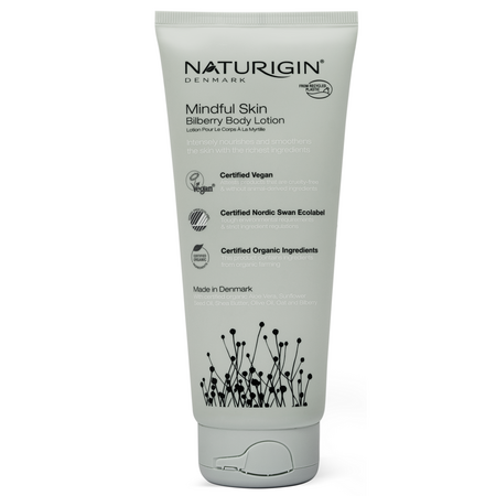 Lotiune de corp hranitoare si calmanta cu afine Mindful Skin Bilberry, 200 ml, Naturigin