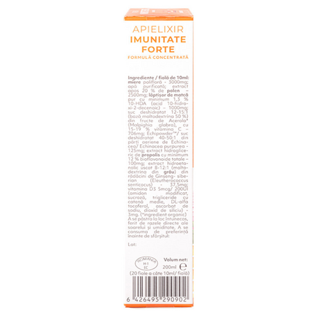 Imunitate forte Apielixir, 20 fiole x 10 ml, Albina Carpatina 723392