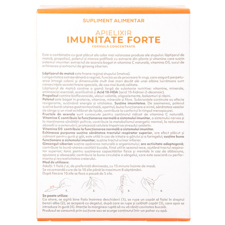 Imunitate Forte Apielixir, 30 fiole x 10 ml, Albina Carpatina 723163