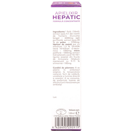 Hepatic Apielixir, 10 fiole x 10 ml, Albina Carpatina 723381