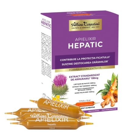 Apielixir protectie hepatica, 10 fiole x 10 ml, Albina Carpatina