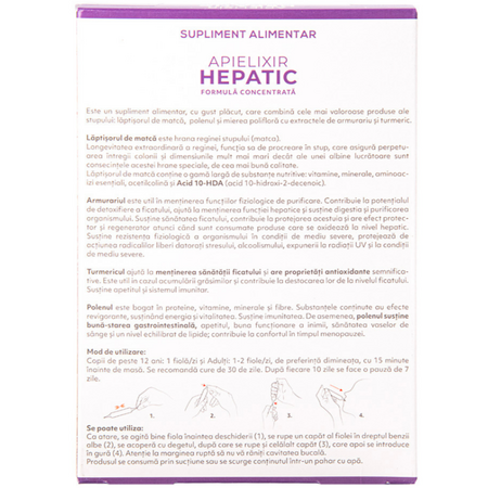 Hepatic Apielixir, 20 fiole x 10 ml, Albina Carpatina 723375