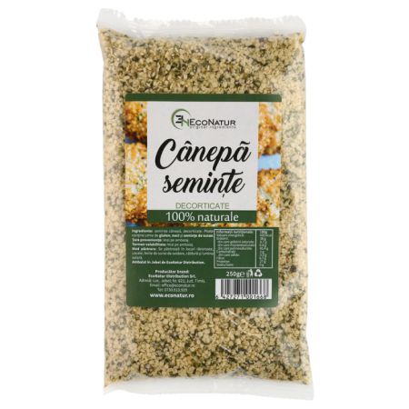 Seminte canepa decorticate, 250g, EcoNatur 