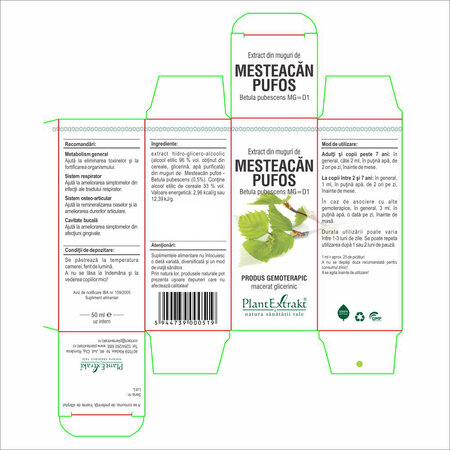 Extract din muguri de Mesteacan Pufos, 50 ml, Plant Extrakt 737151