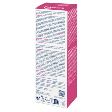 Crema de fata calmanta Sensibio Defensive Rich, 40 ml, Bioderma 714118