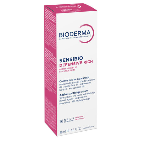Crema de fata calmanta Sensibio Defensive Rich, 40 ml, Bioderma 714117