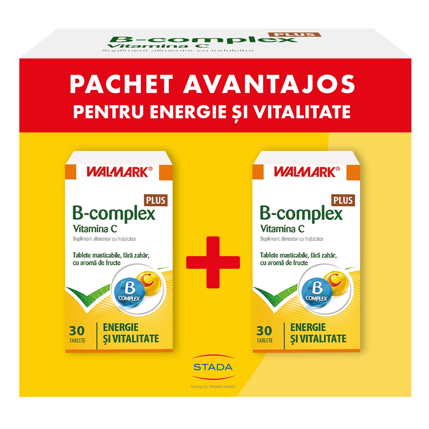 Pachet B Complex Plus Vitamina C, 30 + 30 tablete, Walmark
