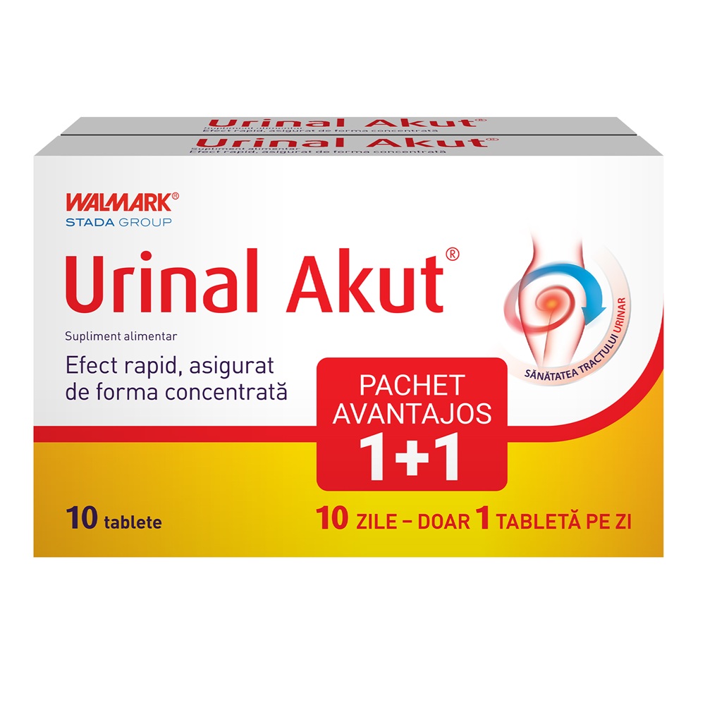 Pachet Urinal Akut, 10+10 tablete, Walmark