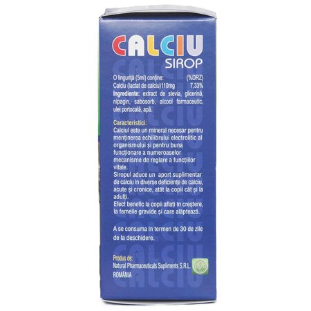 Sirop Calciu Natural, 150 ml, Natural Pharmaceuticals 704646