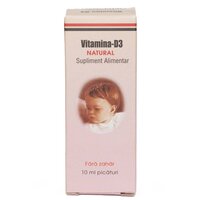 Picaturi cu Vitamina D3 Natural, 10 ml, Natural Pharmaceuticals