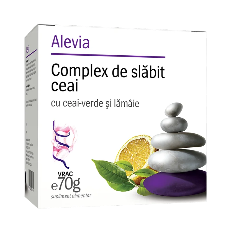 Complex de slabit ceai verde si lamaie, 70 g, Alevia