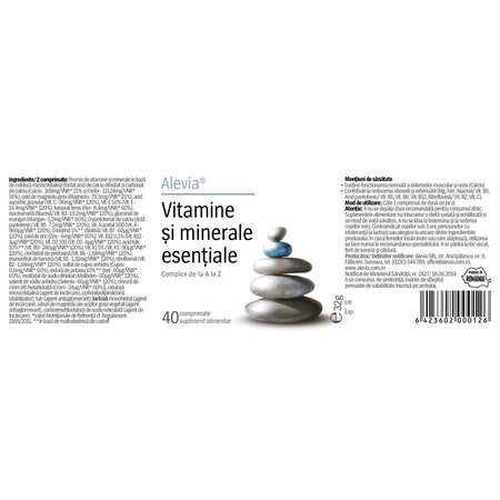 Vitamine si minerale, 40 comprimate, Alevia 698583