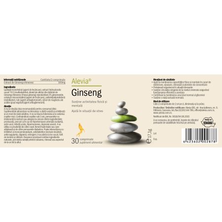Pachet Ginseng, 30 capsule, Alevia (1+1) 655938