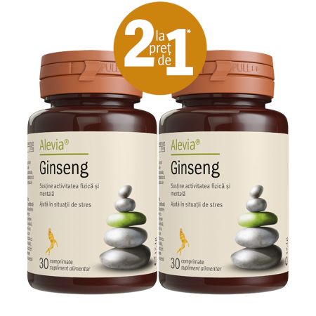 Pachet Ginseng, 30 capsule, Alevia (1+1)