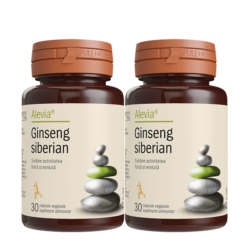 Pachet Ginseng Siberian, 30+30 comprimate, Alevia