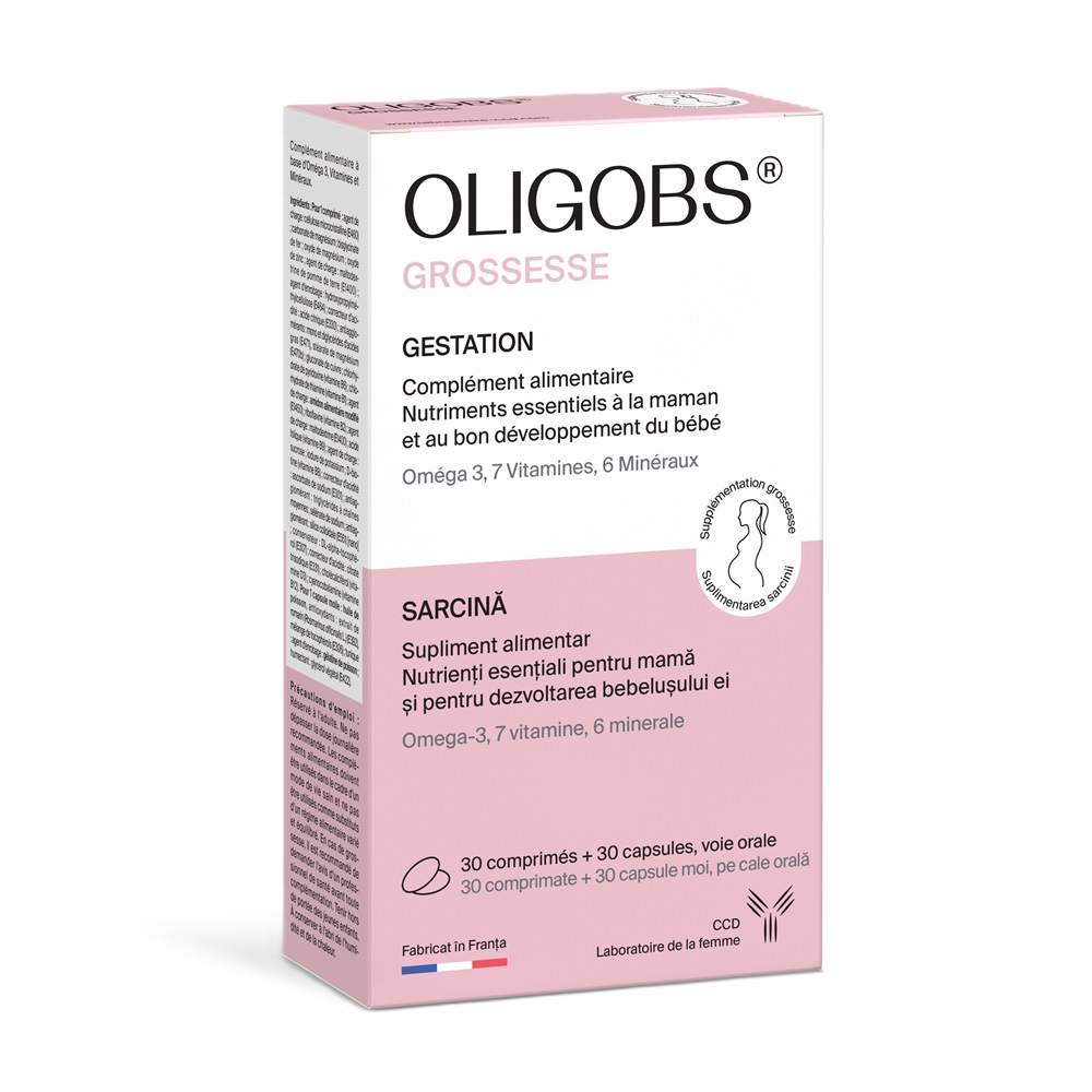 Oligobs Prenatal Omega 3, 30 comprimate + 30 capsule, Laboratoire CCD