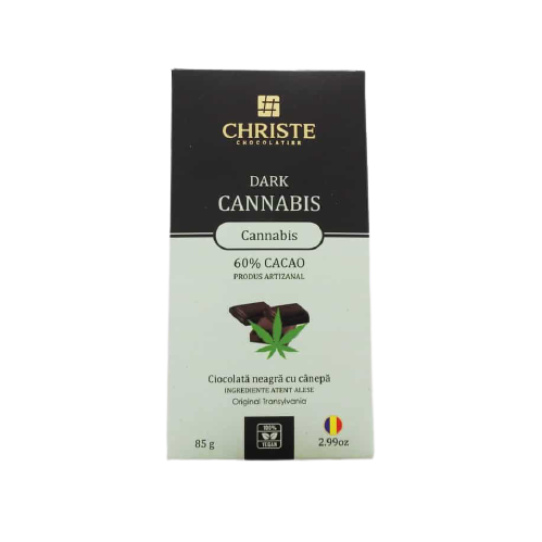 Ciocolata Dark Cannabis, 85g, Christe Chocolatier