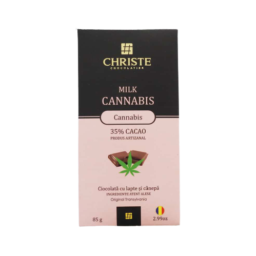 Ciocolata Milk Cannabis, 85g, Christe Chocolatier