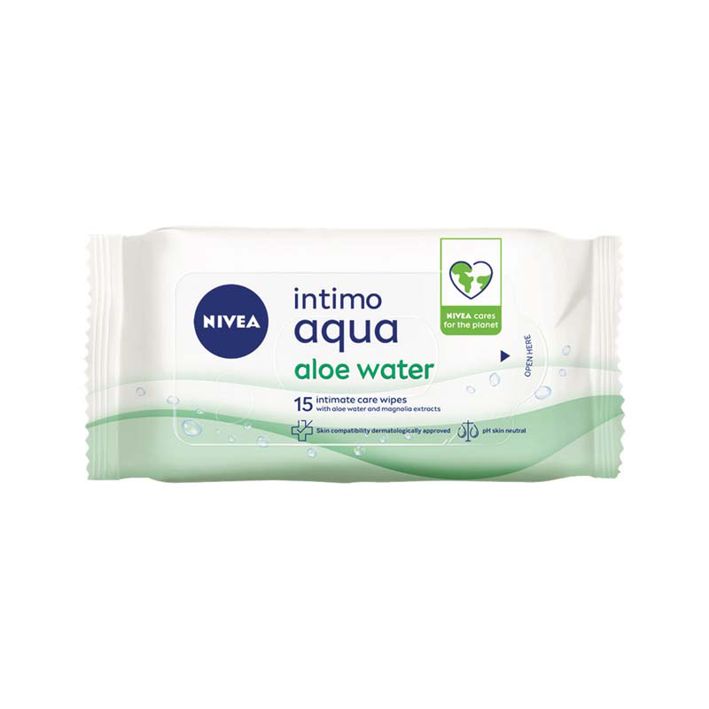 Servetele pentru igiena intima Aqua Aloe Water, 15 bucati, Nivea