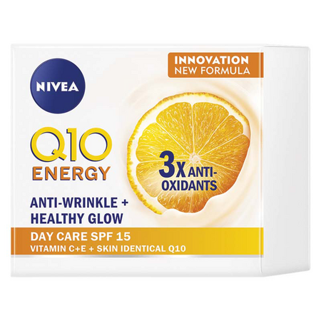 Crema antirid de zi cu factor de protectie SPF 15 Q10 Energy, 50 ml, Nivea