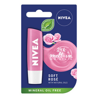 Balsam de buze Soft Rose Melt-in, 4.8 g, Nivea