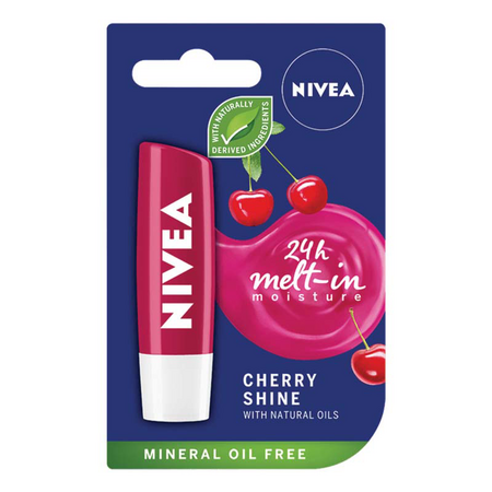 Balsam de buze Cherry Shine Melt-in, 4.8 g, Nivea