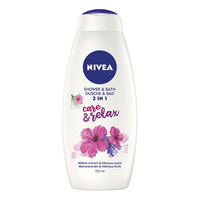 Gel de dus  2 in 1 Care & Relax Hibiscus Scent, 750 ml, Nivea