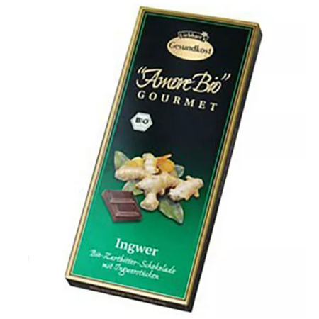 Ciocolata bio amaruie cu ghimbir, 55% cacao, 100 g, Pronat