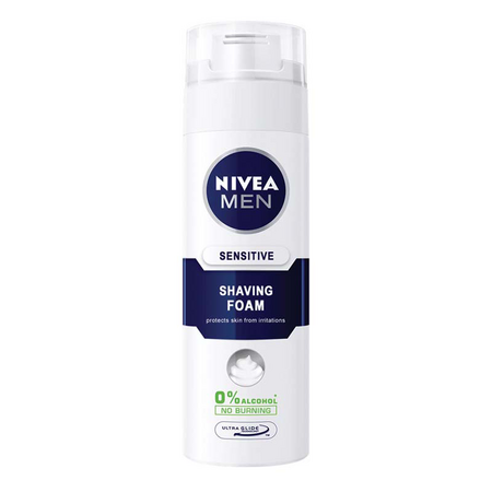 Spuma de ras pentru ten sensibil Sensitive, 200 ml, Nivea