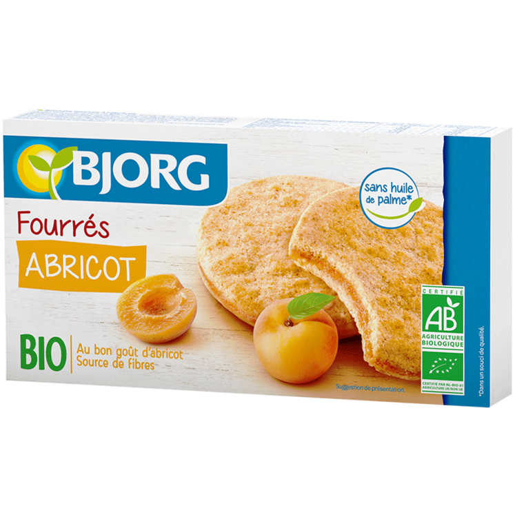 Biscuiti bio cu caise, 175 g, Bjorg