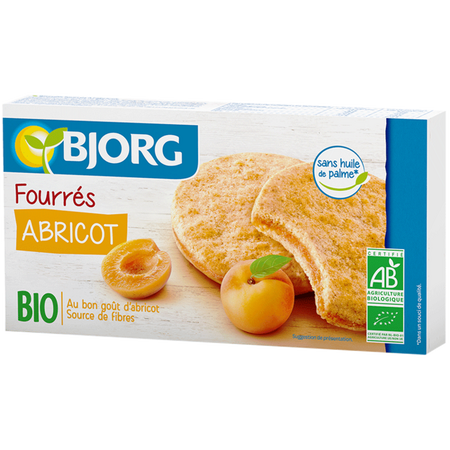 Biscuiti bio cu caise, 175 g, Bjorg