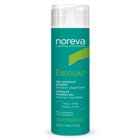 Gel spumant intensiv pentru ten acneic Exfoliac, 200 ml, Noreva