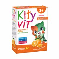 Vitamina C cu aroma de portocale Kity Vit, 40 comprimate masticabile, PharmA-Z