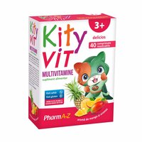 Multivitamine cu aroma de mango si ananas Kity Vit, 40 comprimate masticabile, PharmA-Z