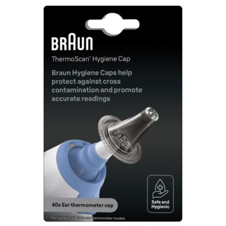 Set capace igienice pentru termometre auriculare ThermoScan LF40, 40 bucati, Braun