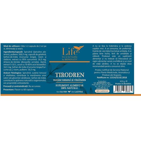 Tirodren Life, 60 capsule, Bionovativ 731526