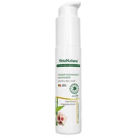 Crema hidratanta matifianta pentru ten mixt, 45 ml, Vivanatura 709873
