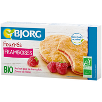 Biscuiti bio cu zmeura, 175 g, Bjorg