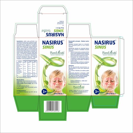 Sirop pentru copii Nasirus sinus, 100 ml, Plant Extrakt 734350