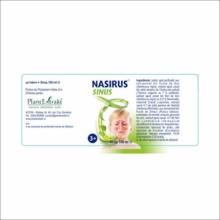 Sirop pentru copii Nasirus sinus, 100 ml, Plant Extrakt 734349