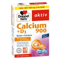 Calciu900 + D3 + Biotina + Acid folic Aktiv, 30 comprimate, Doppelherz