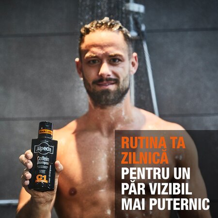 Sampon cu cafeina impotriva caderii parului C1 Black Edition, 250 ml, Alpecin 721329
