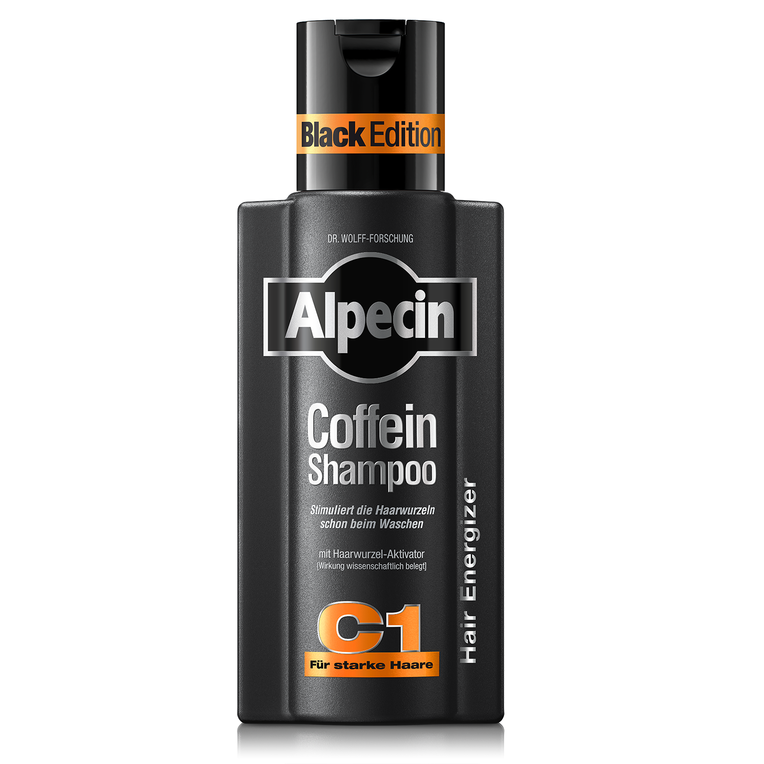 Sampon cu cafeina impotriva caderii parului C1 Black Edition, 250 ml, Alpecin