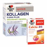 Pachet Kollagen 11.000 plus, 10 flacoane + Calciu + D3, 10 comprimate, Doppelherz