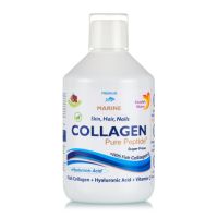 Colagen Lichid Marin Hidrolizat tip 1 si 3 cu 10.000 mg + Biotina + Acid Hialuronic, 500 ml, Swedish Nutra