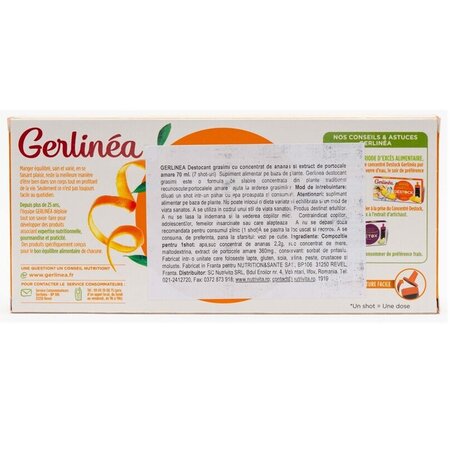 Shot concentrat cu ananas si extract de portocale amare, 70 ml, Gerlinea 703583