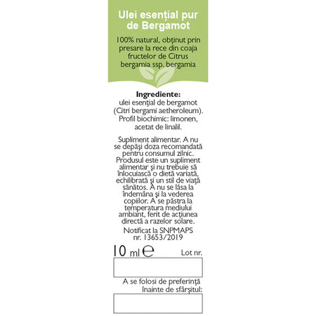 Ulei esential de bergamot (N159), 10ml, Fares 621112