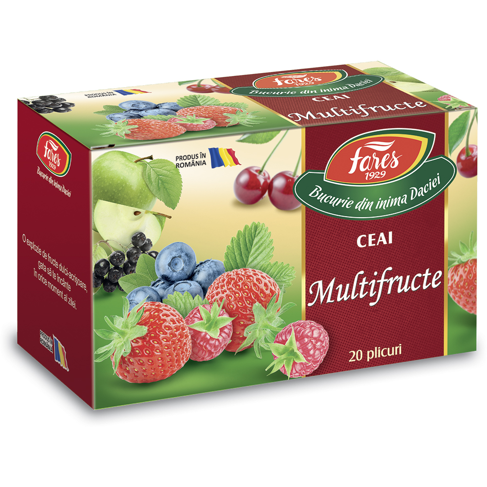 Ceai multifructe, 20 plicuri, Fares